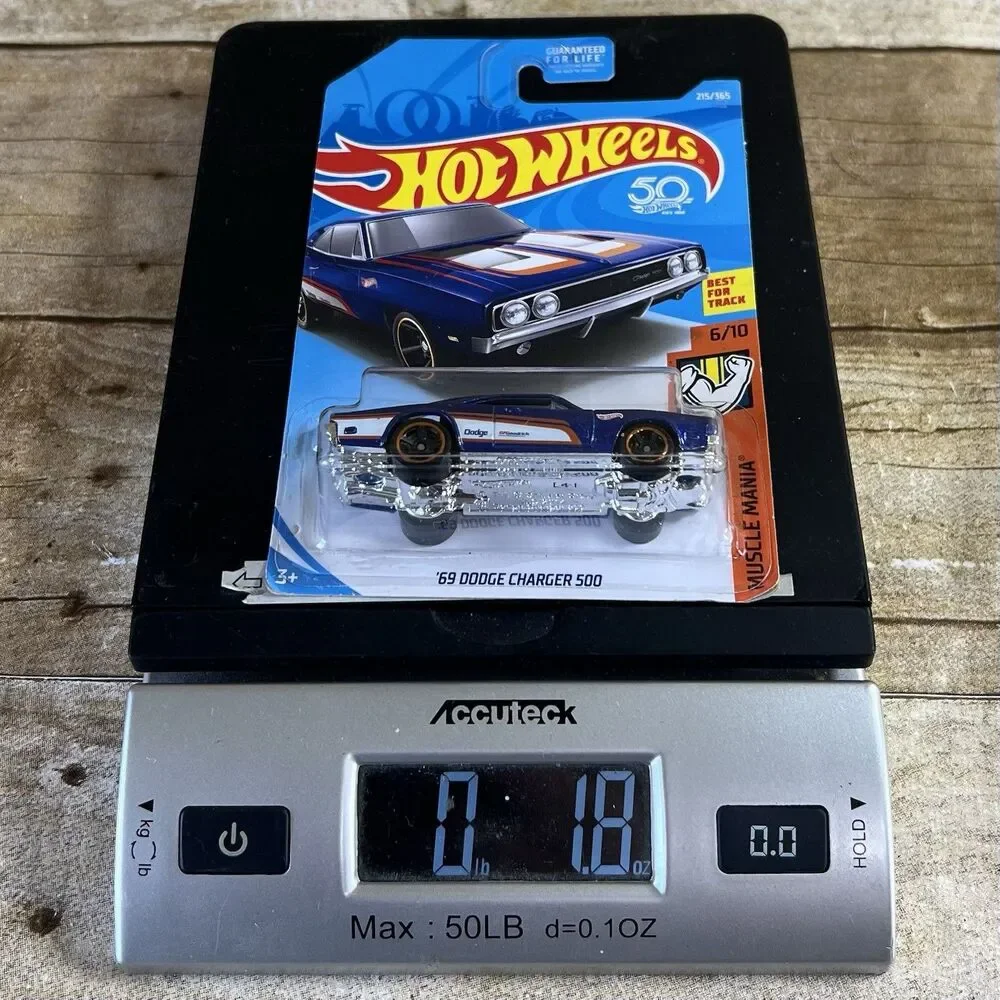 Hot Wheels 50th Anniversary 69 Dodge Charger 500 Blue Muscle Mania 215/365 FKB08